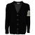 Thom Browne Klassischer Cardigan aus feiner Merinowolle Schwarz