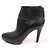 Prada Stivaletti con zip in pelle nera da donna Nero - vista 3
