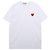 Comme Des Garcons T-Shirt mit Rundhalsausschnitt, kurzen Ärmeln und kleinem roten Herz-Patch