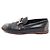 Tod's Mocassino in pelle nero e argento con doppio logo da donna