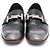 Tod's Mocassino in pelle nero e argento con doppio logo da donna - vista 10
