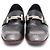 Tod's Mocassino in pelle nero e argento con doppio logo da donna - vista 2