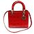 Dior Lady Medium in vernice rosso con cuciture cannage