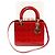 Dior Lady Medium in vernice rosso con cuciture cannage - vista 2