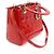 Dior Lady Medium in vernice rosso con cuciture cannage - vista 3