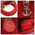 Dior Lady Medium in vernice rosso con cuciture cannage - vista 7