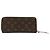 Louis Vuitton Cartera larga con cremallera Clemence Monogram Negro