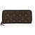 Louis Vuitton Cartera larga con cremallera Clemence Monogram Negro - vista 3