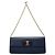 Salvatore Ferragamo Borsa a tracolla con catena Clutch in Navy Blu