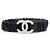 Chanel Black Lambskin Crystal CC Waist Belt