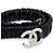 Chanel Black Lambskin Crystal CC Waist Belt - view 3