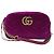 Gucci Piccola borsa a tracolla GG Marmont in velluto trapuntato viola Porpora