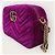 Gucci Piccola borsa a tracolla GG Marmont in velluto trapuntato viola Porpora - vista 3