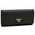 Prada Saffiano Long Wallet Schwarz