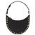 Valentino Mini borsa hobo Rockstud in pelle di vitello granulata Nero