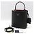 Prada Borsa a tracolla bucket medium Black Saffiano Double Pannier - vista 2