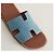 Hermès Sandalias y chanclas Izmir para hombre en denim Multicolor - vista 10
