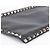 Valentino Clutch Rockstud in pelle nera Nero - vista 8