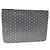 Goyard Clutch Senac Clutch MGM Charcoal Gray PVC Unisex Marrone - vista 2