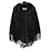 Fendi Poncho Cape in lana e cashmere nero con pelliccia di volpe Marrone  - vista 1