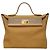 Hermès Borsa Kelly in Alligator Togo Swift Oro Caramello Marrone