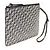 Jimmy Choo Clutch FARA in pelle nera con monogramma JC argento e glitter nero - vista 2