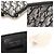 Jimmy Choo Clutch FARA in pelle nera con monogramma JC argento e glitter nero - vista 7