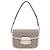 Gucci Borsa a tracolla GG Supreme Canvas Horsebit bianca Marrone