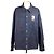 Balenciaga Giacca camicia in denim oversize con logo Kerouac Blu