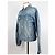 Balenciaga Jeansjacke Wave Logo Blau - Ansicht 3