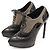 Saint Laurent Décolleté Oxford da donna in pelle nera e scamosciato marrone - vista 2
