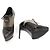 Saint Laurent Décolleté Oxford da donna in pelle nera e scamosciato marrone - vista 5