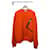 Hermès Kaschmirstrickpullover mit orangefarbenem Lederpatch-Detail  - Ansicht 1