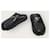 Prada Black Triangular Logo Leather Mule - view 3