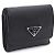 Prada Triangle Logo Saffiano Leder Geldbörse Schwarz - Ansicht 2