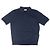 Moncler Polo-Shirt aus Seiden-Leinen-Strick Blau