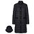 Moncler Leichte Langjacke aus Gänsedaunen Schwarz