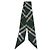 Burberry Sciarpa skinny in seta a quadri Verde - vista 3