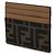Fendi Tarjetero plano en tejido jacquard FF marrón Castaño - vista 4