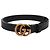 Gucci Cinturón dorado para mujer Negro