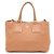 Borsa Tote e Borsa a Spalla in Vitello Daino Prada Marrone