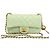 Chanel Mini bolsa transversal Classic Golden Ball em pele de cordeiro Verde
