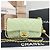 Chanel Mini bolsa transversal Classic Golden Ball em pele de cordeiro Verde - vista 2