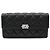 Chanel Cartera larga Silver Boy negra de Black Caviar Negro
