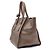 Prada Glace Kalbsleder Double Handle Tote und Schultertasche Braun - Ansicht 2