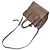 Prada Glace Kalbsleder Double Handle Tote und Schultertasche Braun - Ansicht 4