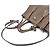 Prada Glace Kalbsleder Double Handle Tote und Schultertasche Braun - Ansicht 5
