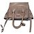 Prada Glace Kalbsleder Double Handle Tote und Schultertasche Braun - Ansicht 6