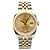 Rolex Orologio Combo Datejust da Uomo con Diamanti Originali Giallo