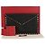 Valentino Clutch Envelope Rockstud in pelle nera